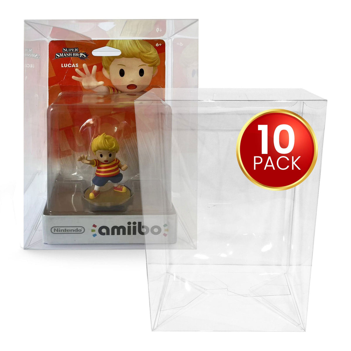 Produktbild 10-pack PET-fodral för Amiibo-figurer