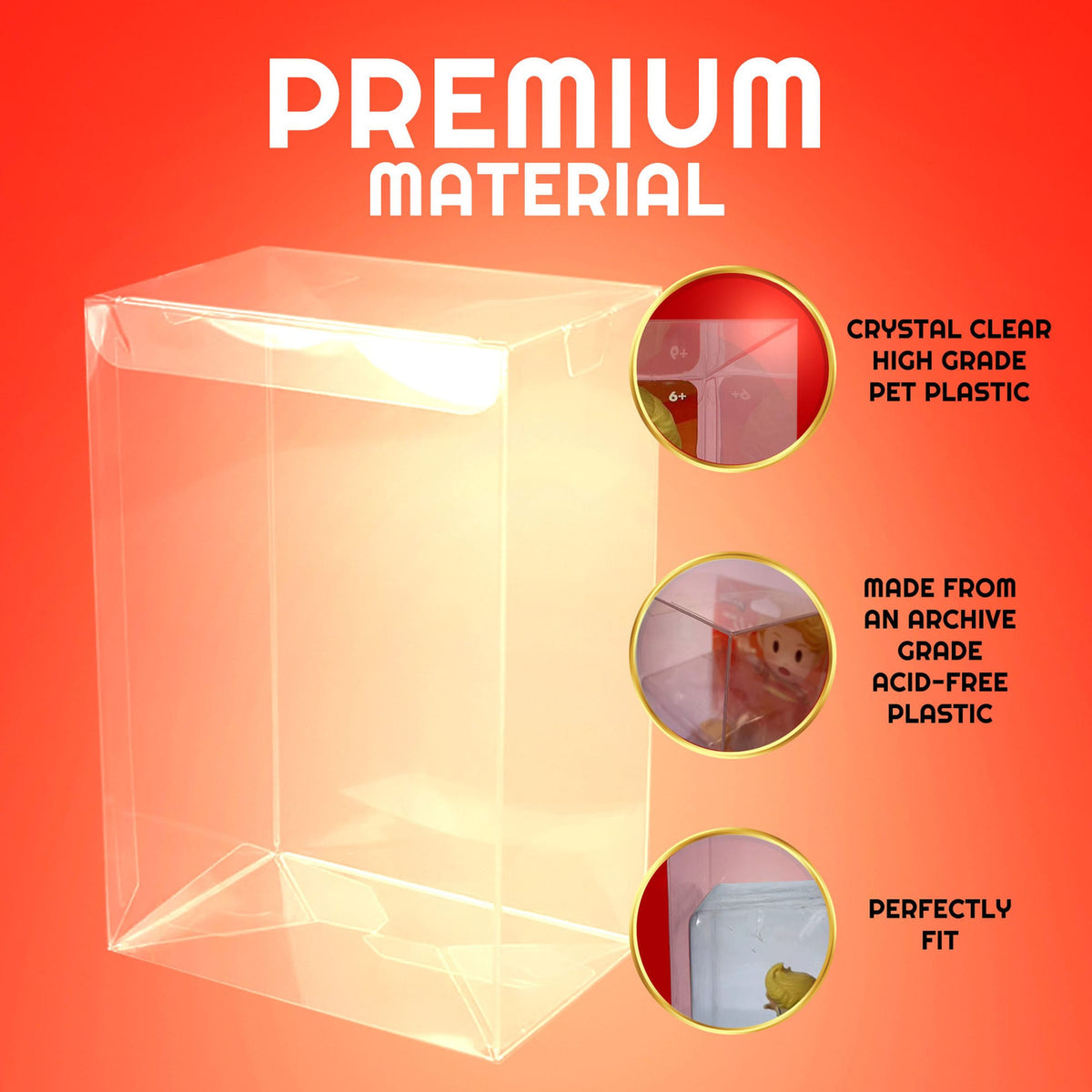 Produktbild 10-pack PET-fodral för Amiibo-figurer