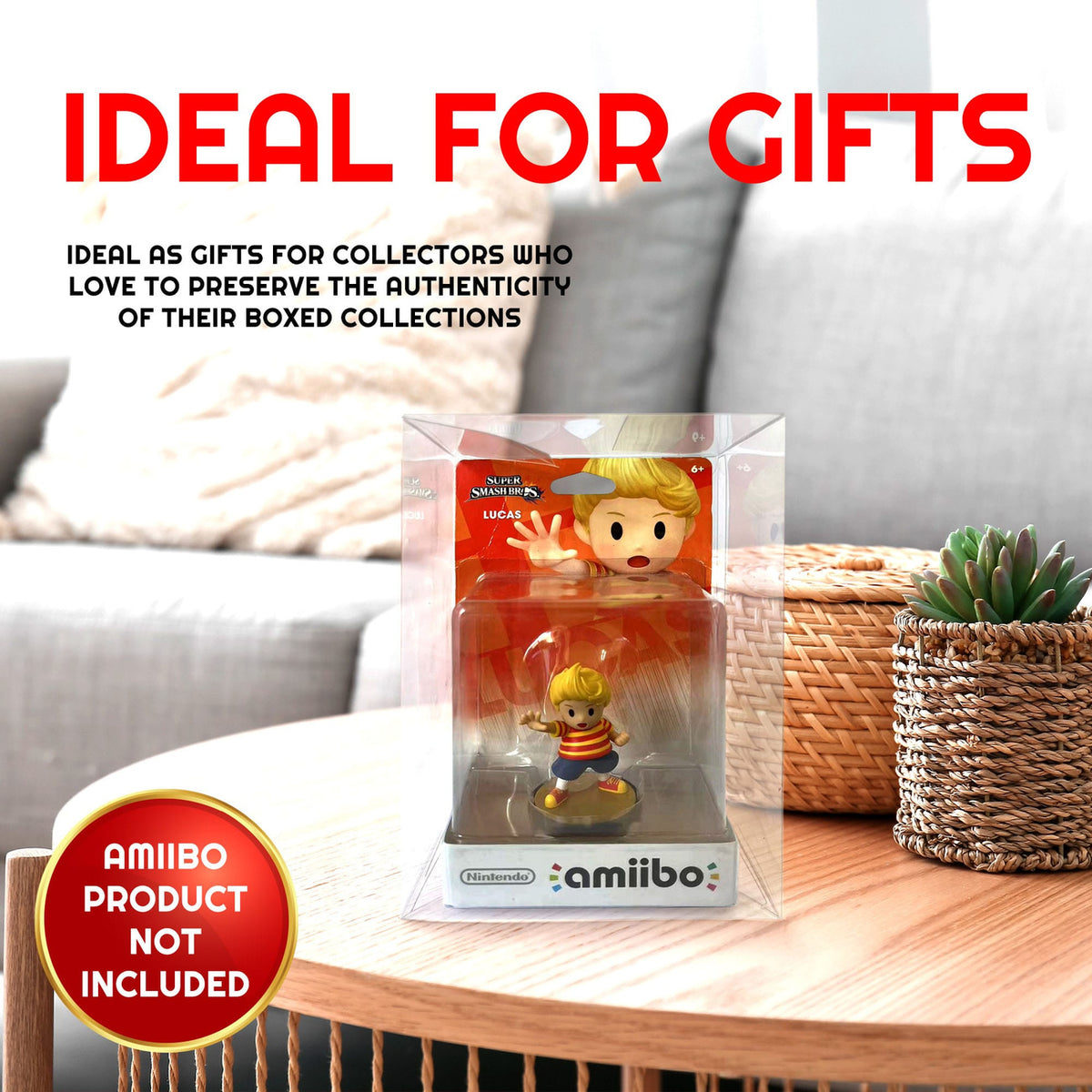 Produktbild 10-pack PET-fodral för Amiibo-figurer