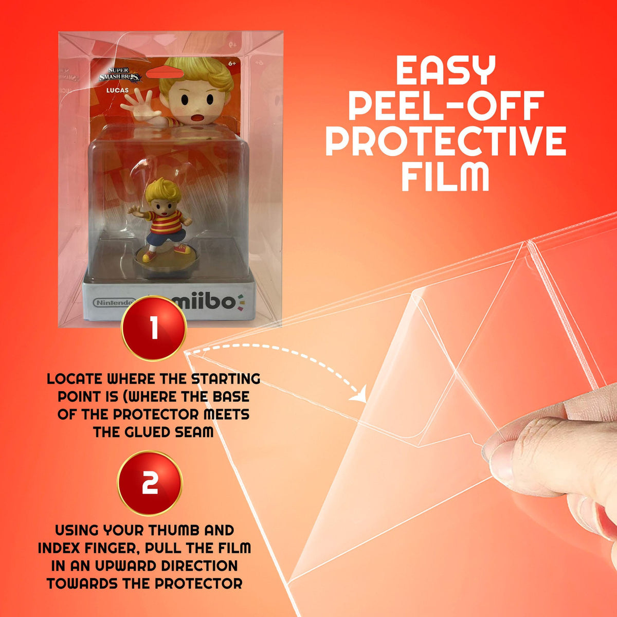 Produktbild 10-pack PET-fodral för Amiibo-figurer