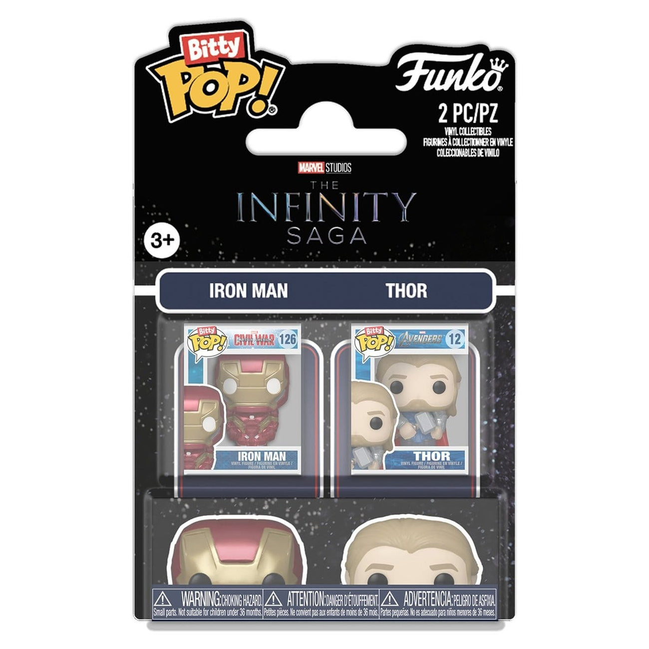 Produktbild Marvel IS Bitty POP! Vinylfigurer 2-pack Iron Man & Thor 2 cm