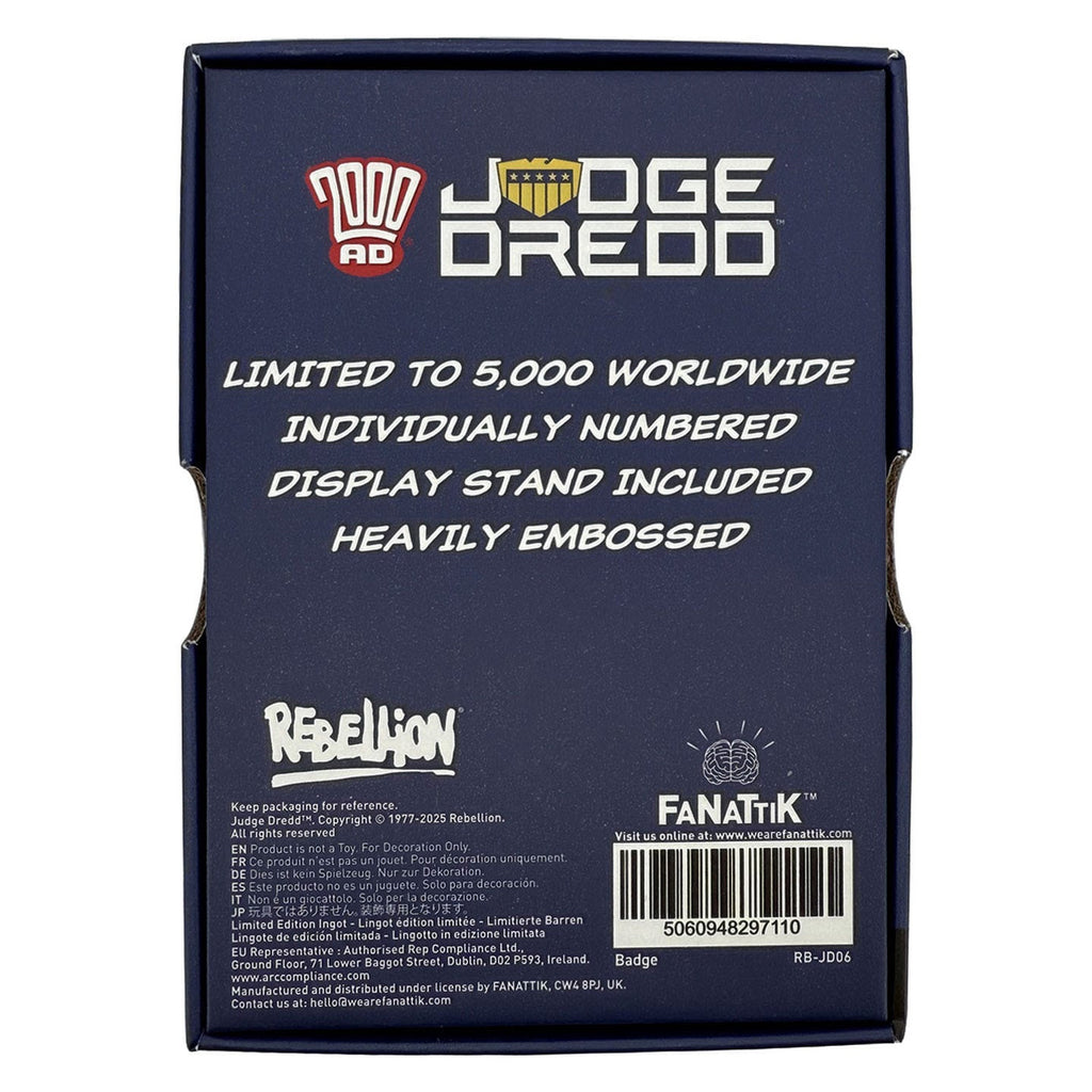 Produktbild 2000 AD Judge Dredd Badge-replika Limited Edition