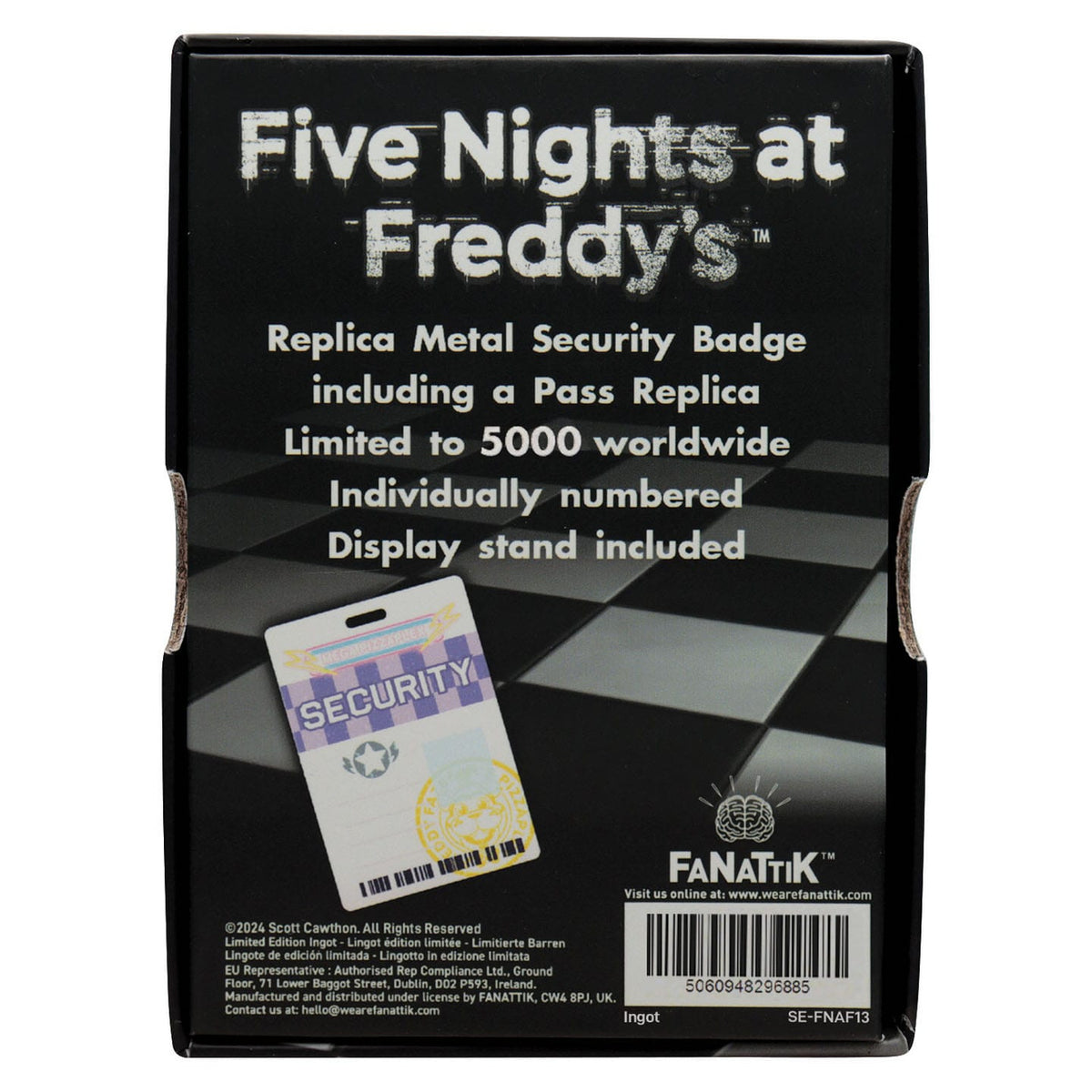 Product image Five Nights at Freddy's Security Badge Replica Antique Brass