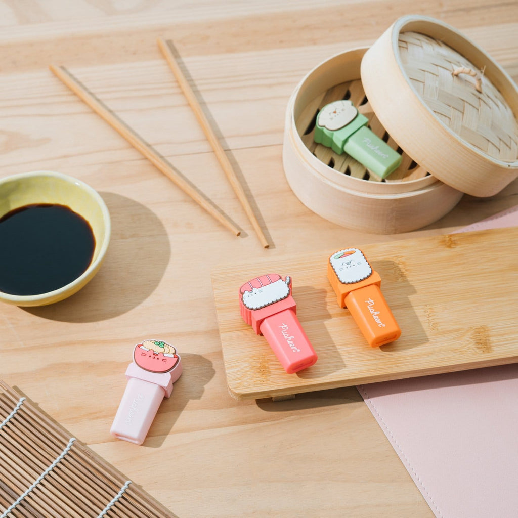 Produktbild Pusheen Sushi Roll överstrykningspennor med toppers 4-pack