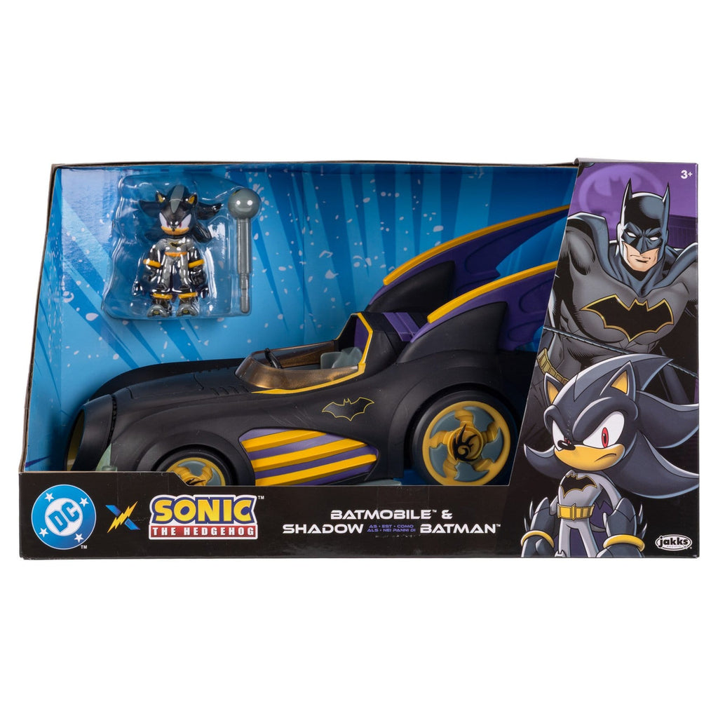 Produktbild DC x Sonic - The Hedgehog Shadow actionfigur med fordon