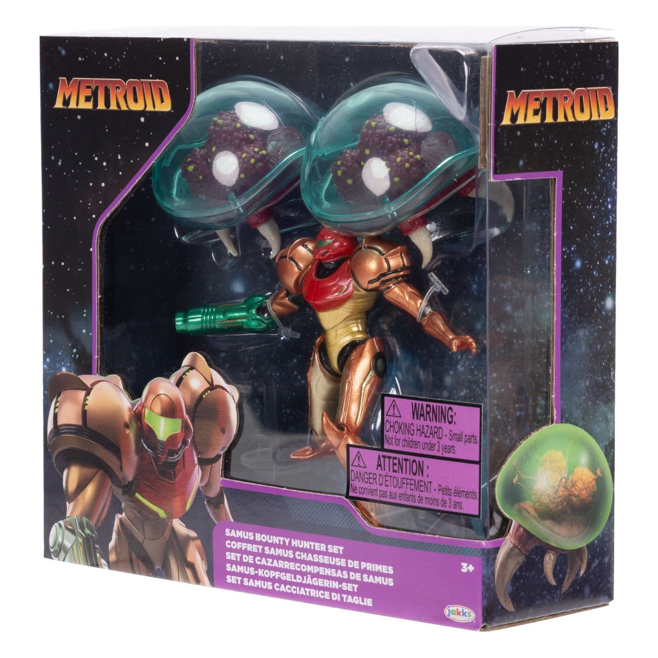 Produktbild World of Nintendo Metroid Minifigurer 3-pack Samus Bounty