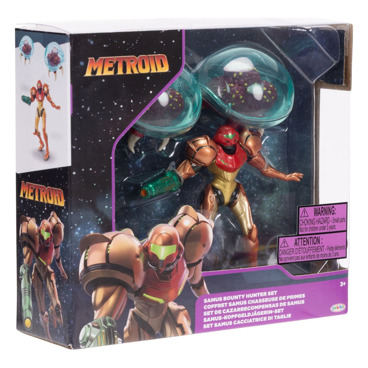 Produktbild World of Nintendo Metroid Minifigurer 3-pack Samus Bounty