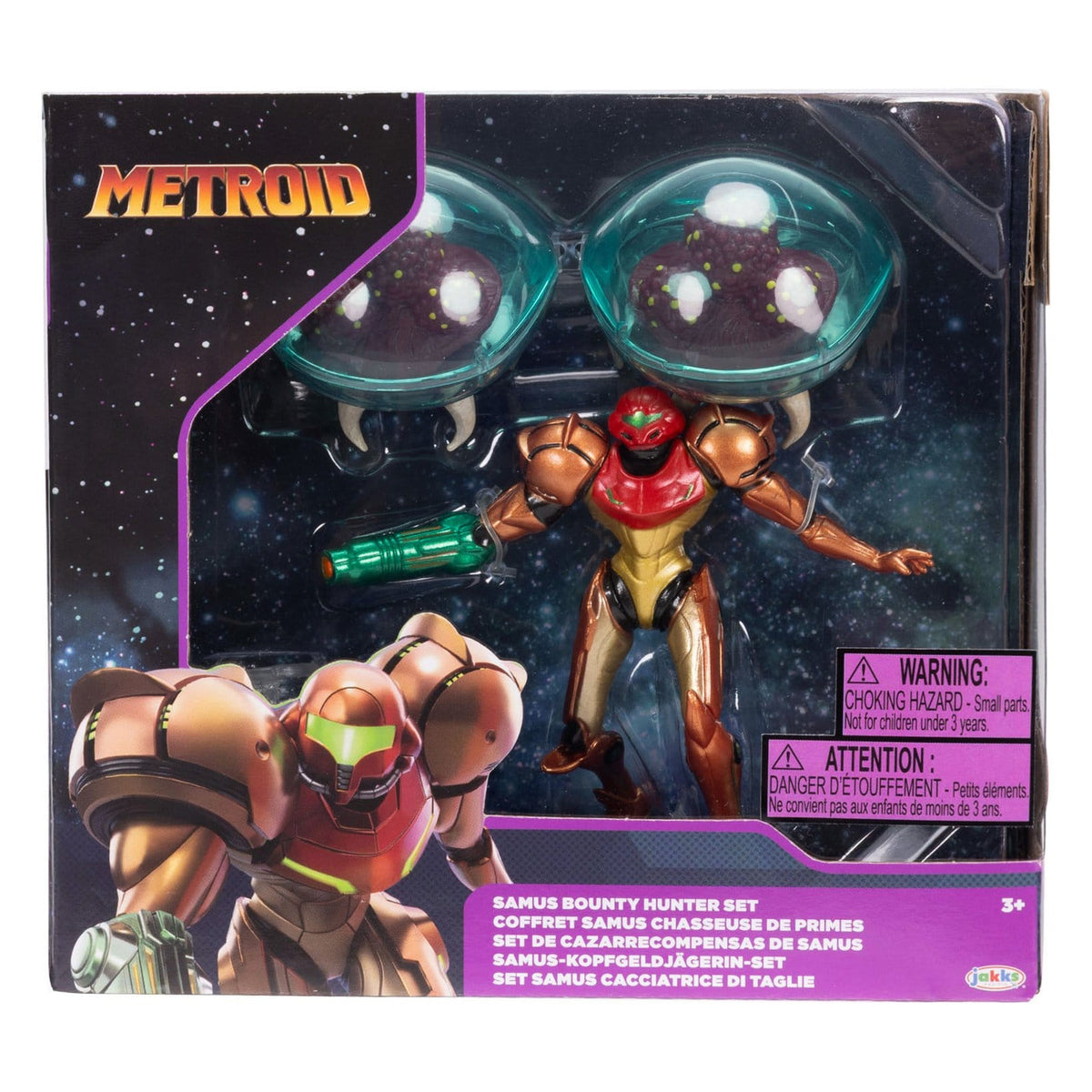 Produktbild World of Nintendo Metroid Minifigurer 3-pack Samus Bounty