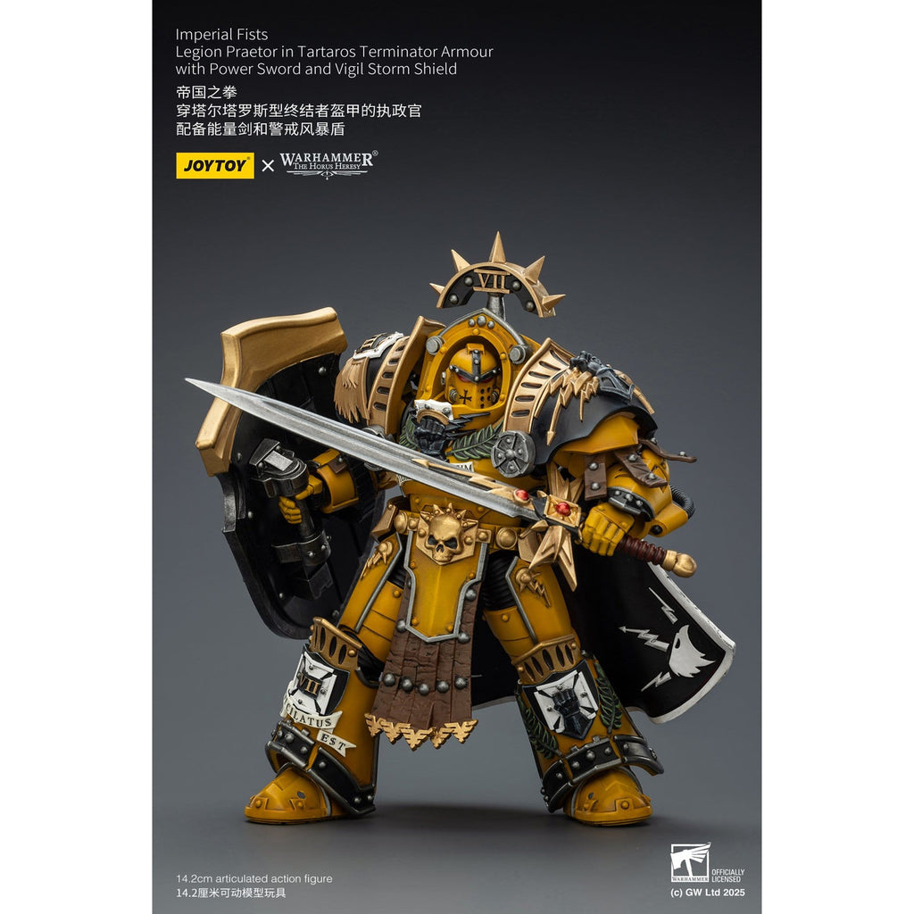 Produktbild Warhammer Imperial Fists Legion Praetor actionfigur i Tartaros Terminator-rustning
