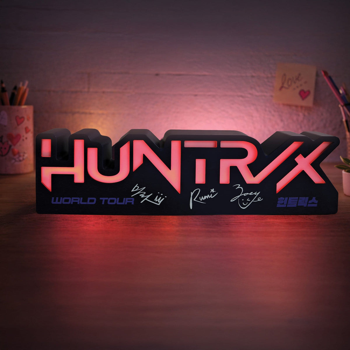 Produktbild KPop Demon Hunters-lampa Huntr/x-logga