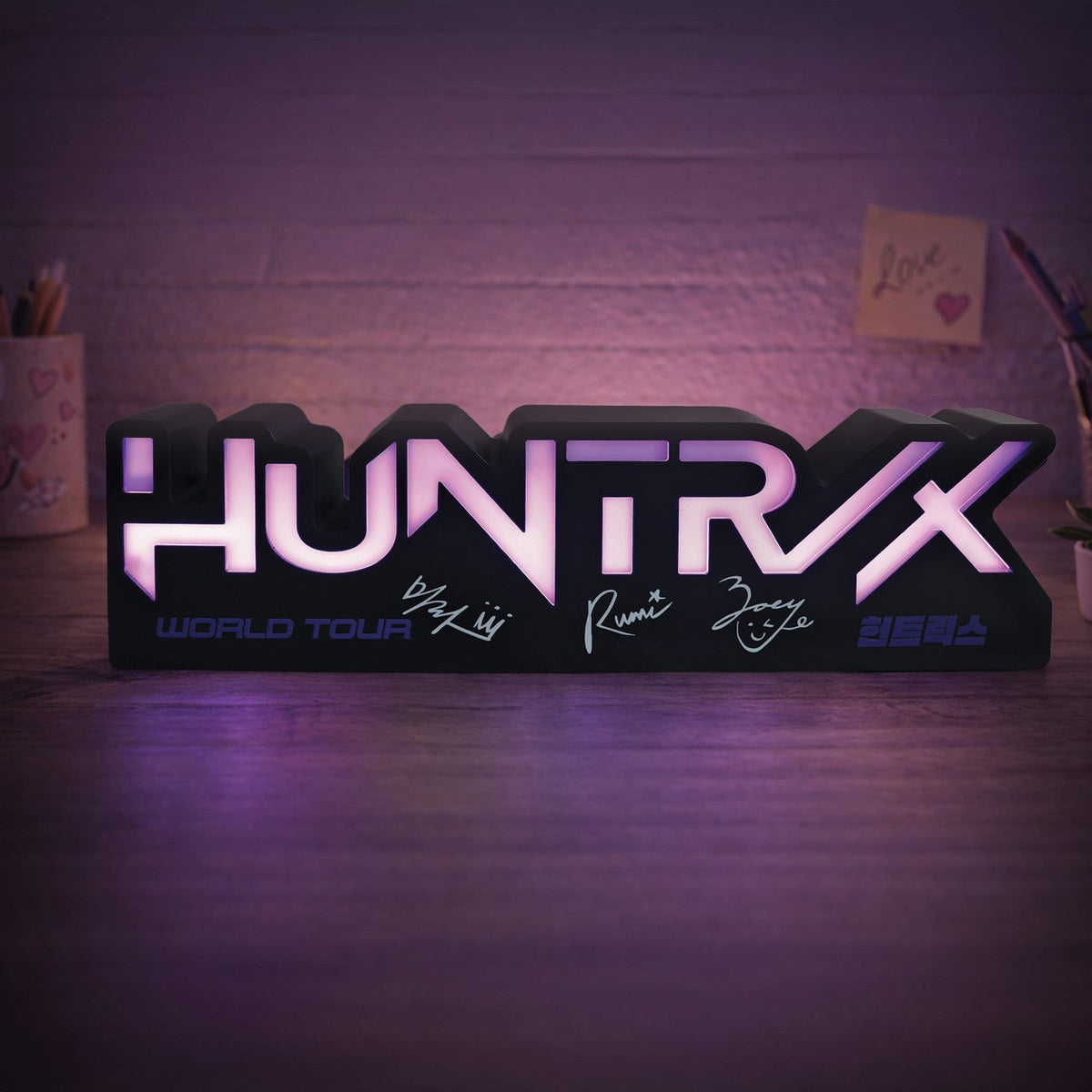 Produktbild KPop Demon Hunters-lampa Huntr/x-logga
