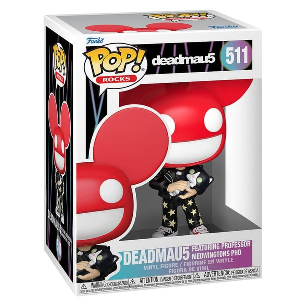 Produktbild Deadmau5 POP! Rocks vinylfigur Deadmau5 med katt 9 cm