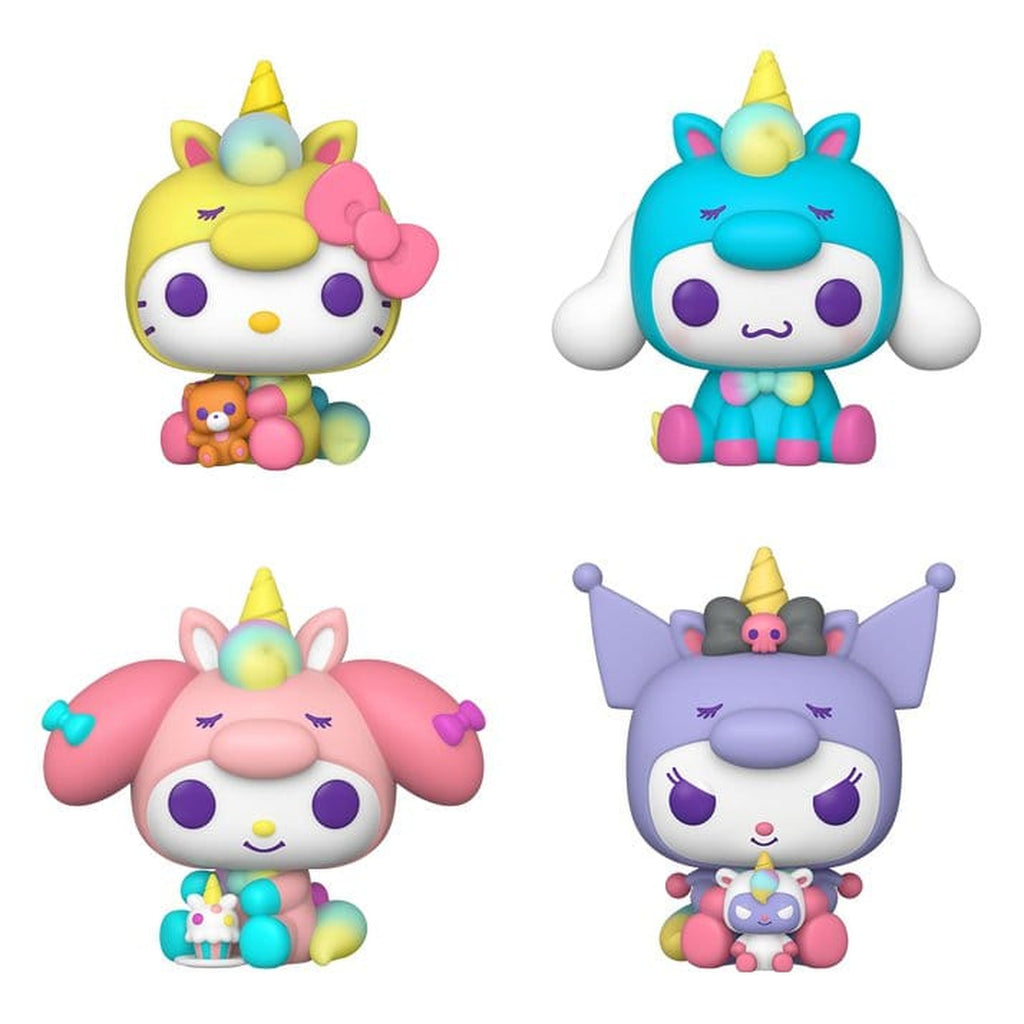 Produktbild Sanrio POP! Vinylfigurer 4-pack Hello Kitty i enhörningsoutfit