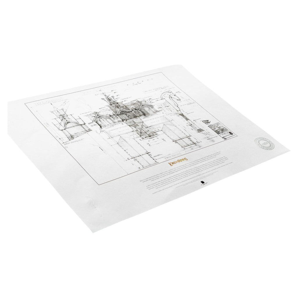 Produktbild Herr der Ringe Bauplan Kunstdruck The Stable of Edoras 59 x
