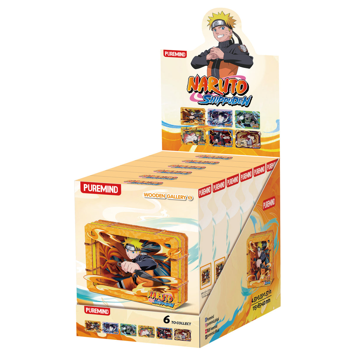 Produktbild Naruto - Ninjutsu Ultimate Arts Wooden Gallery 3D Mystery träbild 6-pack display